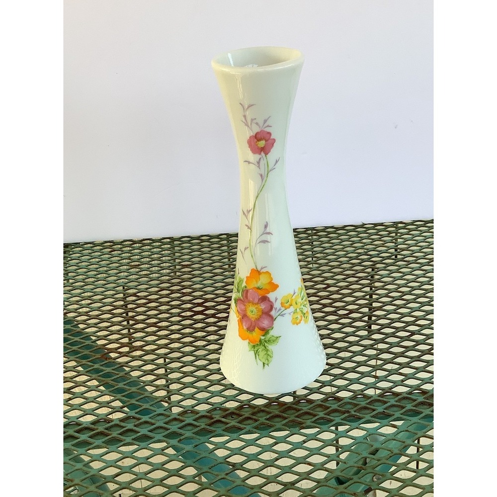 Vintage The Toscany Collection Floral Bud Vase 7X2.5" Porcelain